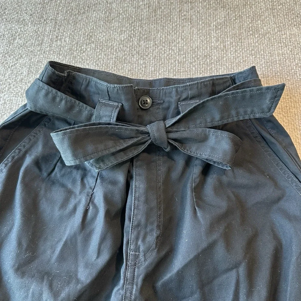 Polo Ralph Lauren Belted Twill Woman's Trousers Black Size 00 - Picture 3 of 9
